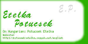 etelka potucsek business card